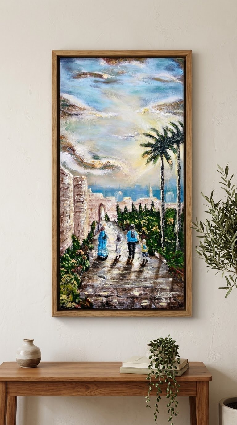 הדרך אל העיר העתיקה – ציור מרקם ירושלמי