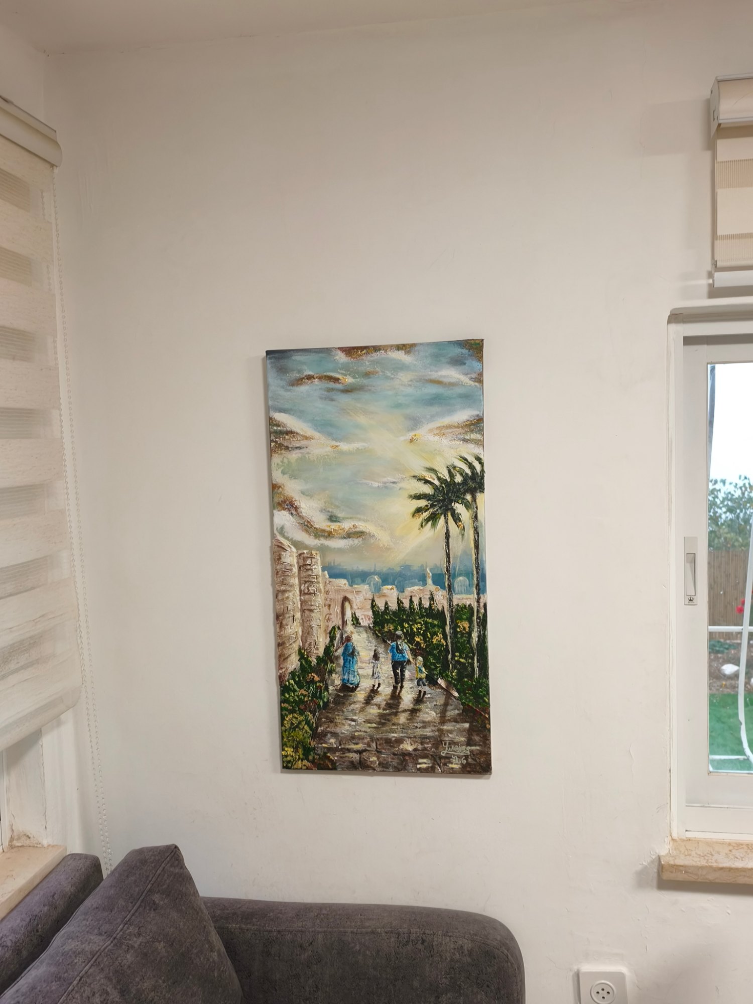הדרך אל העיר העתיקה – ציור מרקם ירושלמי 4